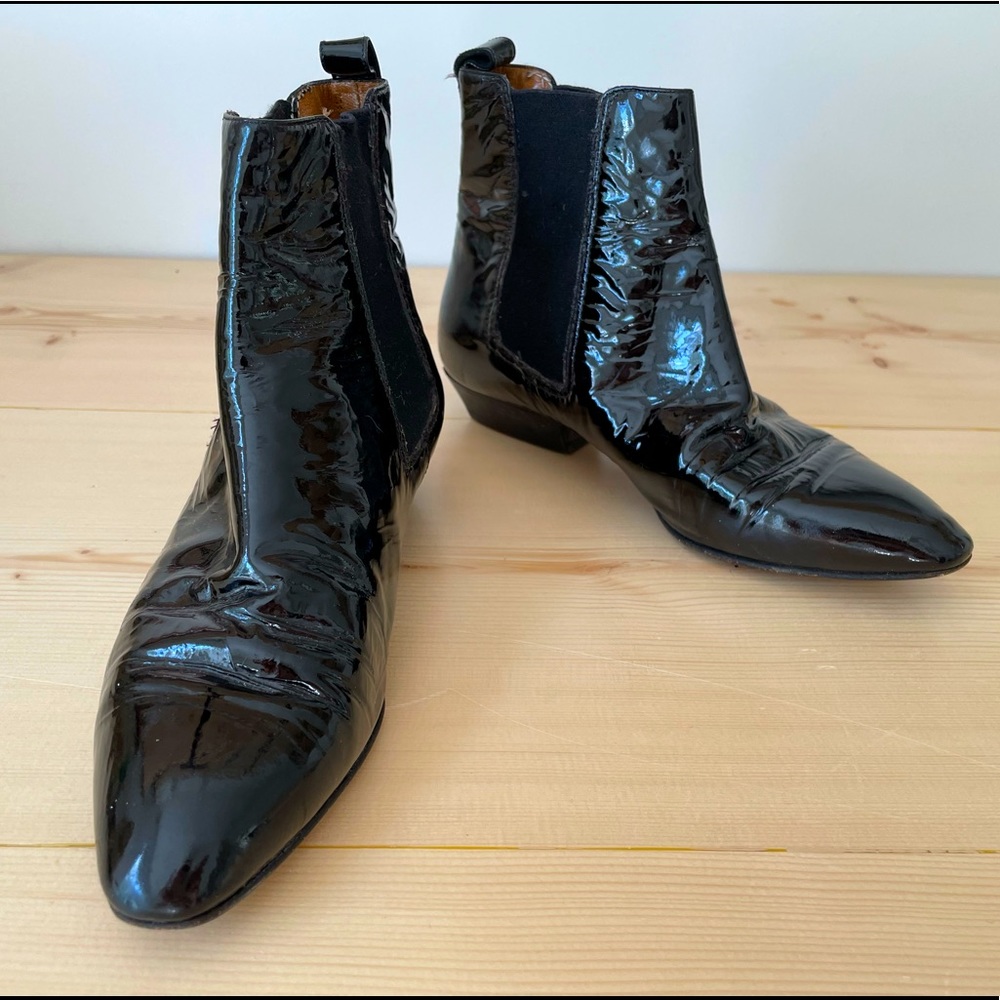 Bruno Magli patent leather boots